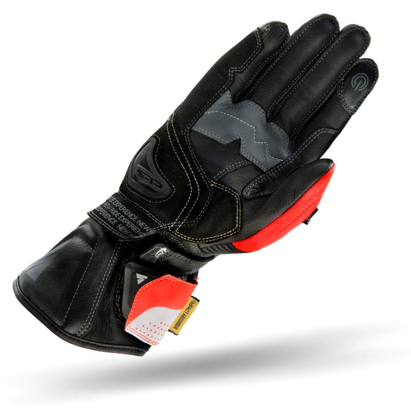 SHIMA STR-2 Motorcycle Gloves Men Leather Long Biker Armoured Protectors Moto Sliders Racing Powersports Approved Touchscreen Motorsport Glove Summer Lightweight Motocross (Red Fluo, 3XL) - Image 2